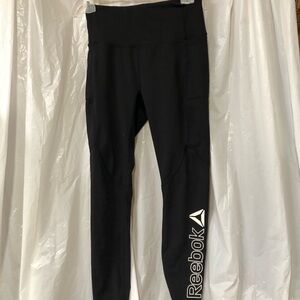 Reebok Kids Black Leggings with Logo